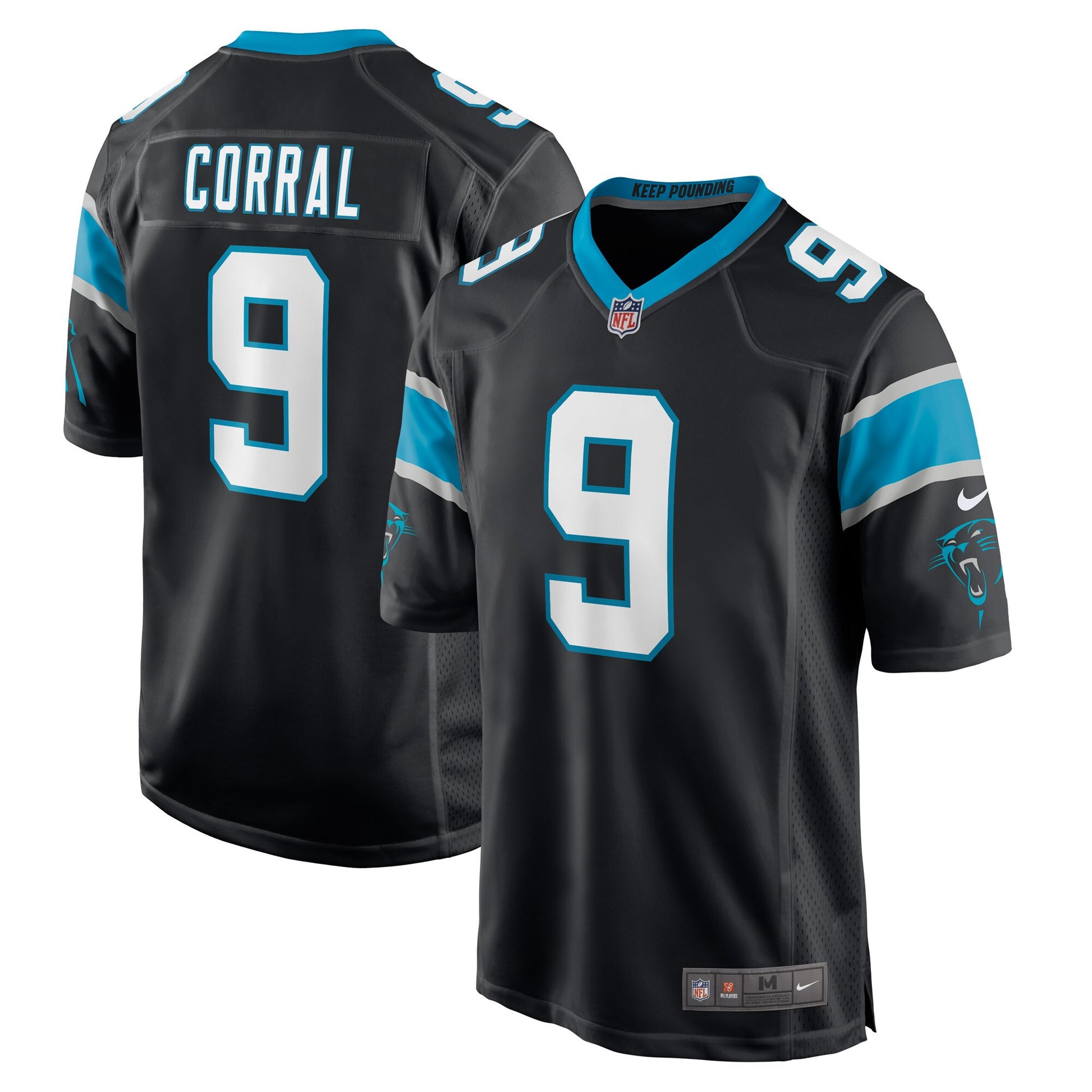 Matt Corral Carolina Panthers black jersey