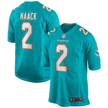 Matt Haack Miami Dolphins aqua jersey