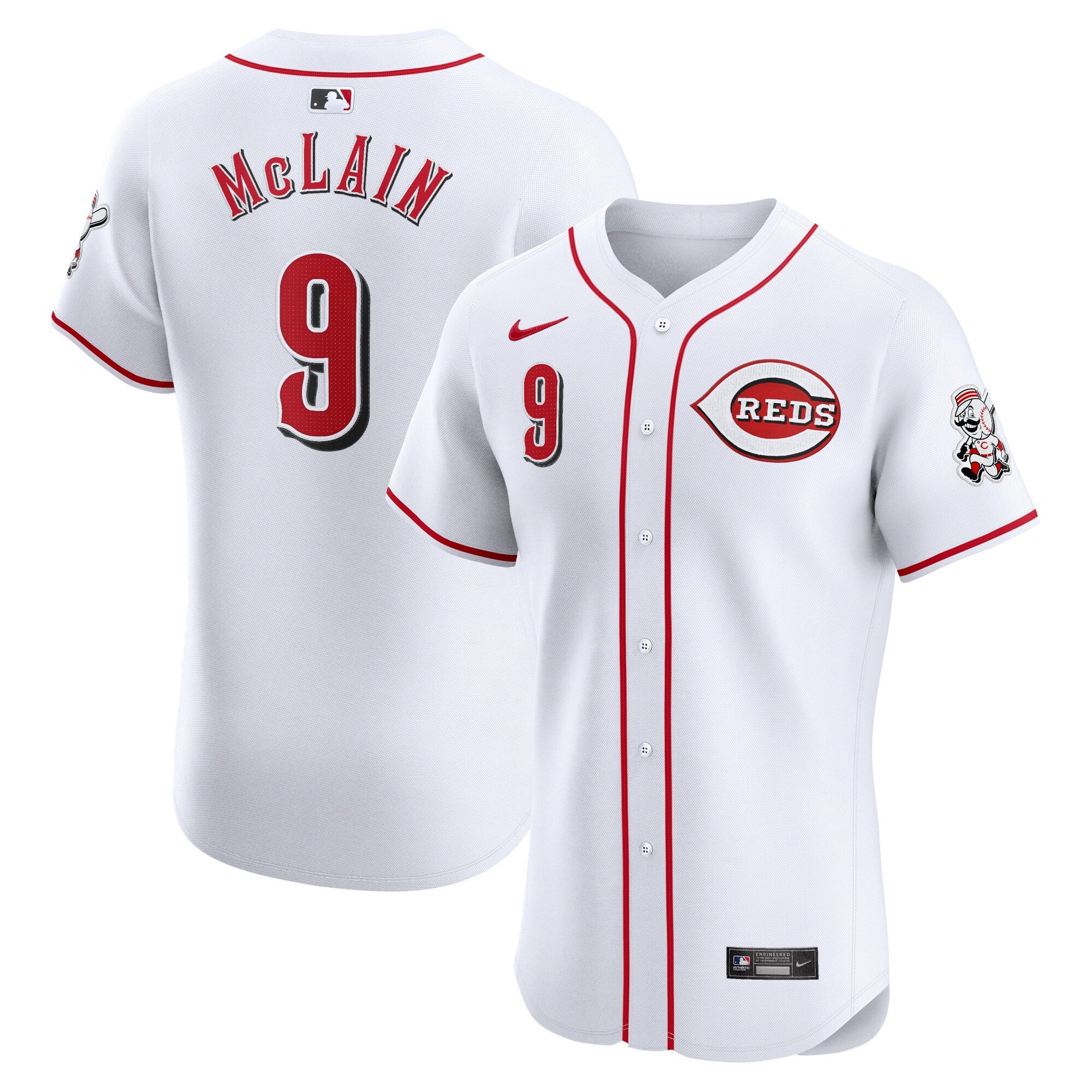 Matt Mclain Cincinnati Reds white Elite jersey