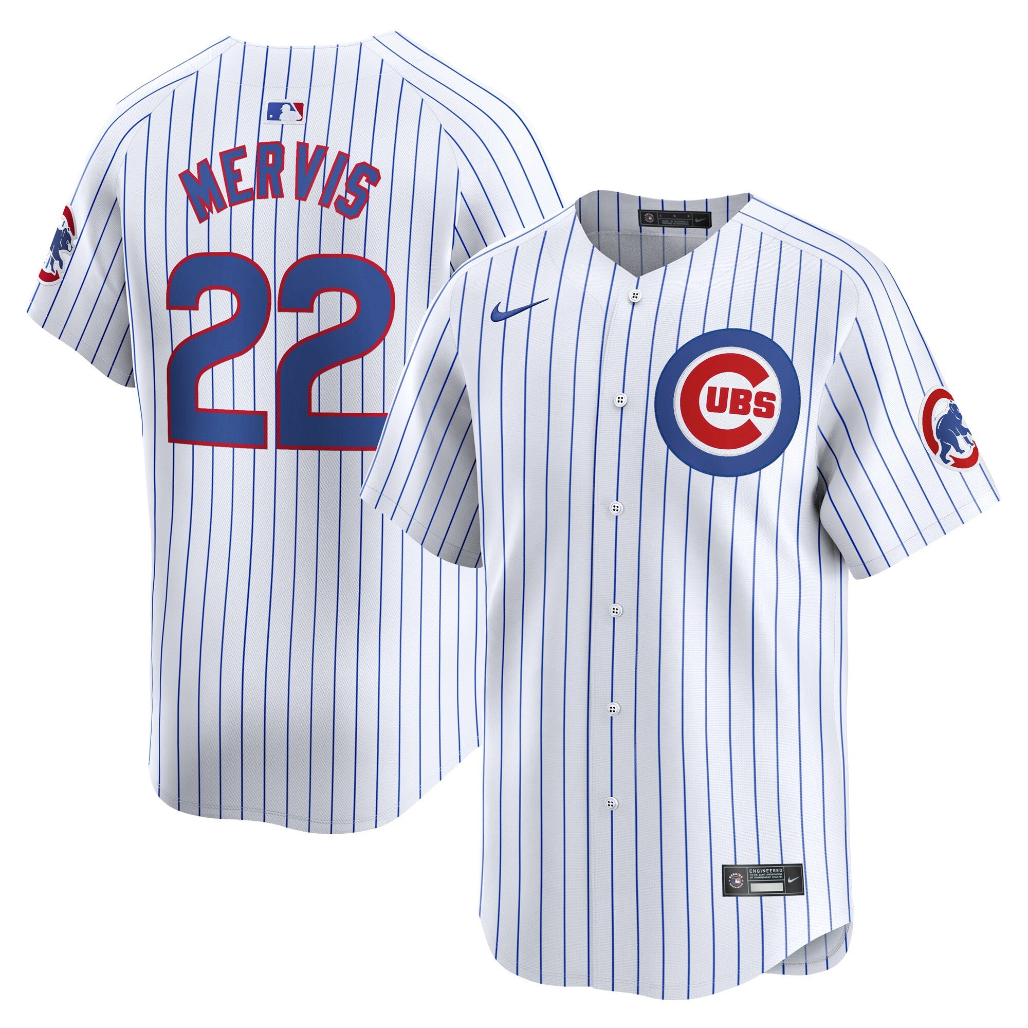 Matt Mervis Chicago Cubs white Limited jersey