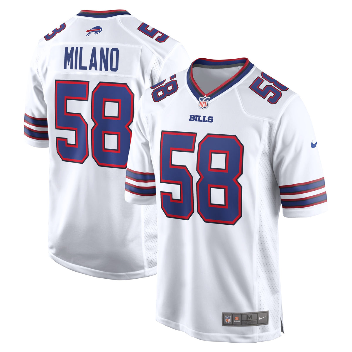 Matt Milano Buffalo Bills white Game jersey