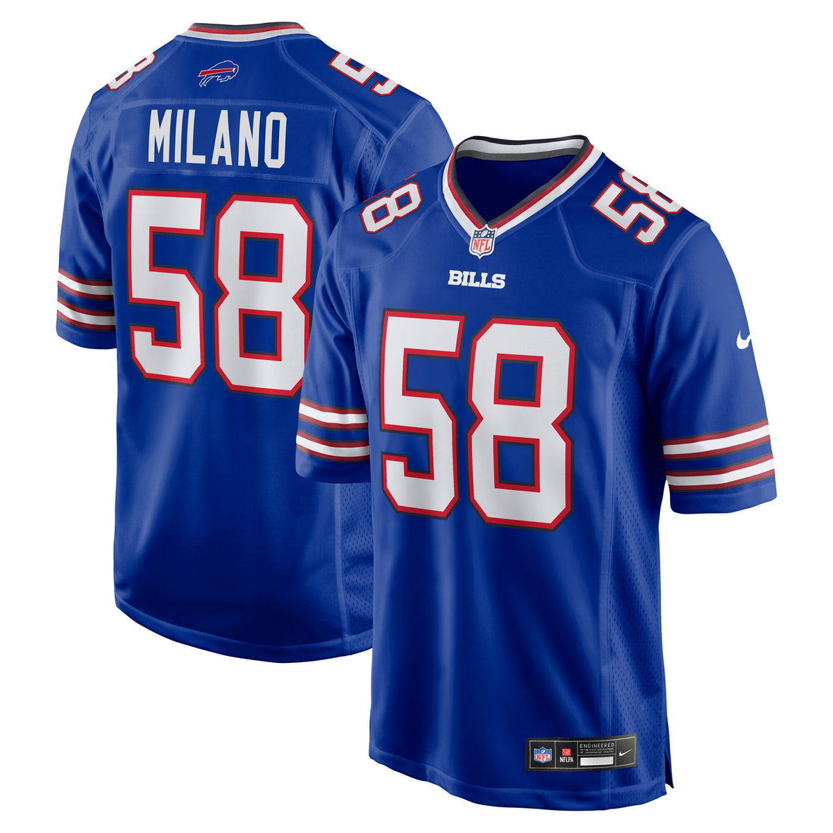 Matt Milano Buffalo Bills royal Game jersey