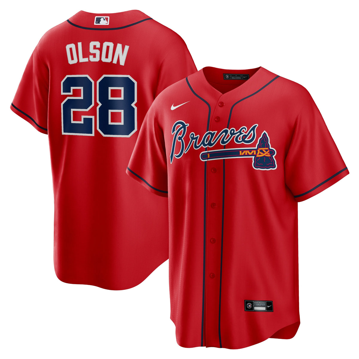 Matt Olson Atlanta Braves red Alternate jersey