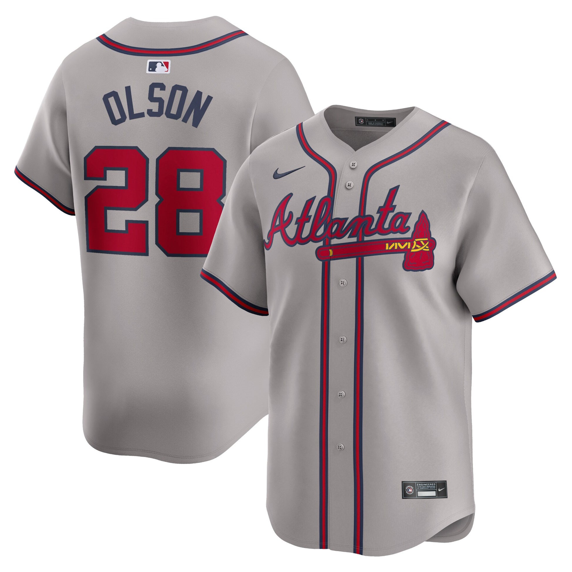 Matt Olson Atlanta Braves gray Limited jersey