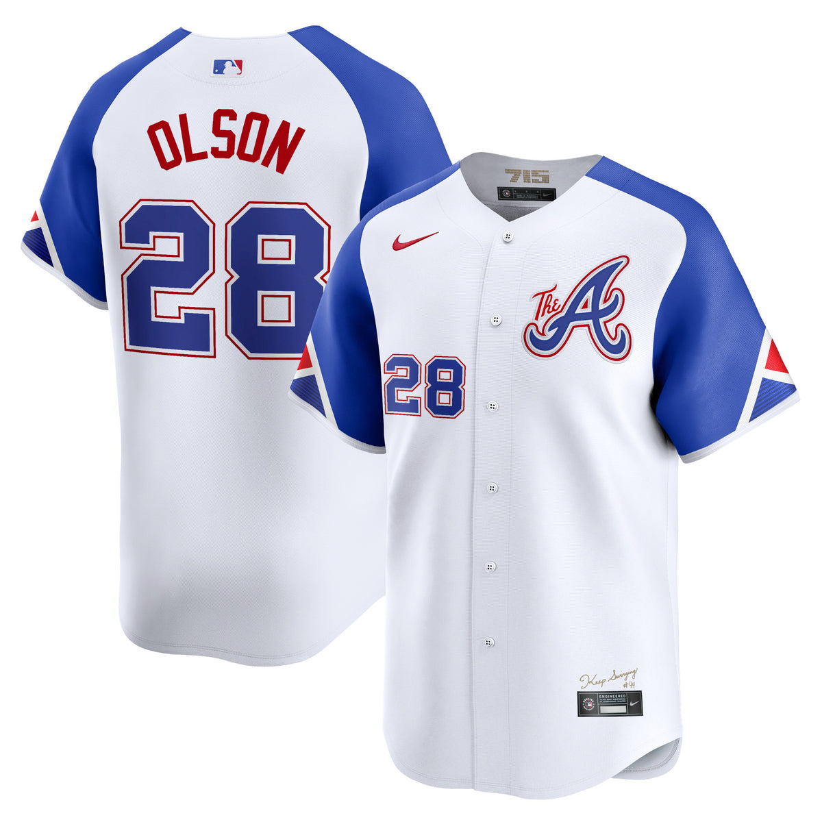 Matt Olson Atlanta Braves white City Connect jersey