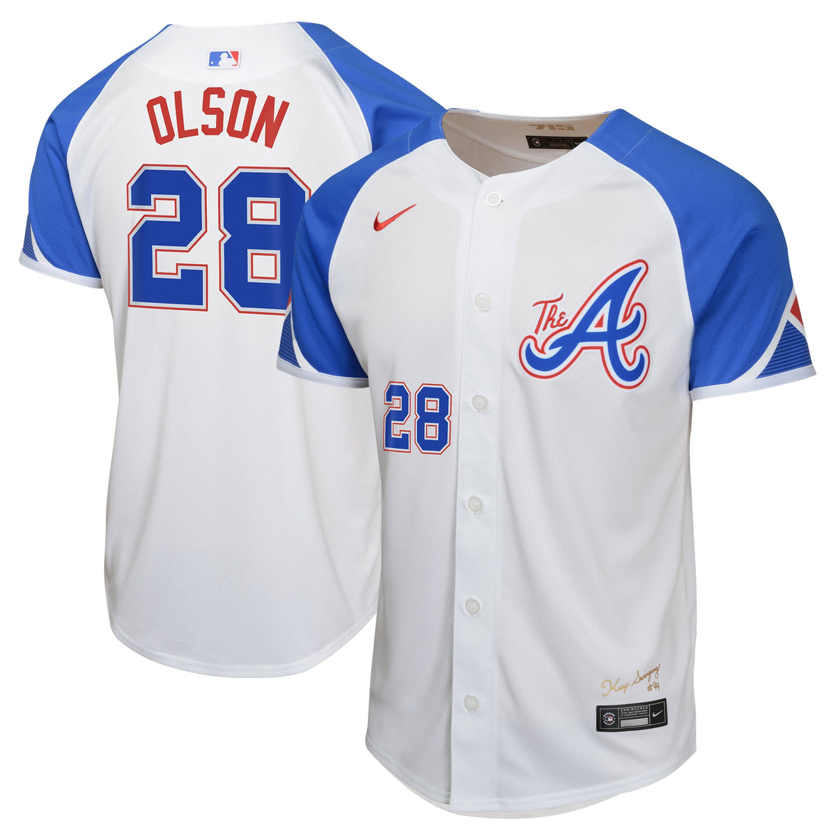 Matt Olson Atlanta Braves white City Connect jersey