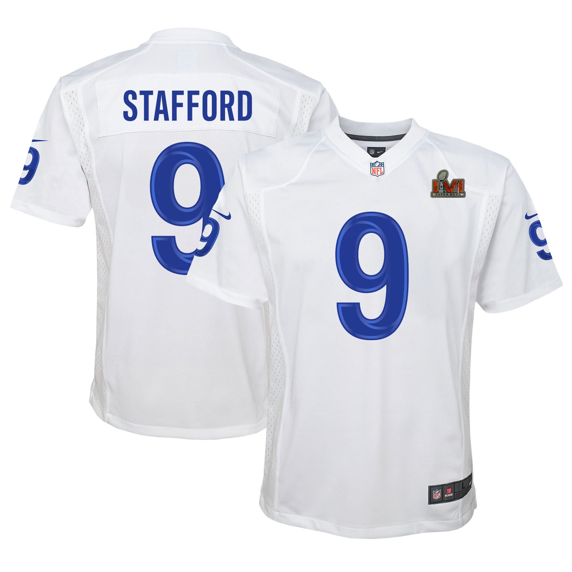 Matthew Stafford Super Bowl Lvi Los Angeles Rams white Game jersey
