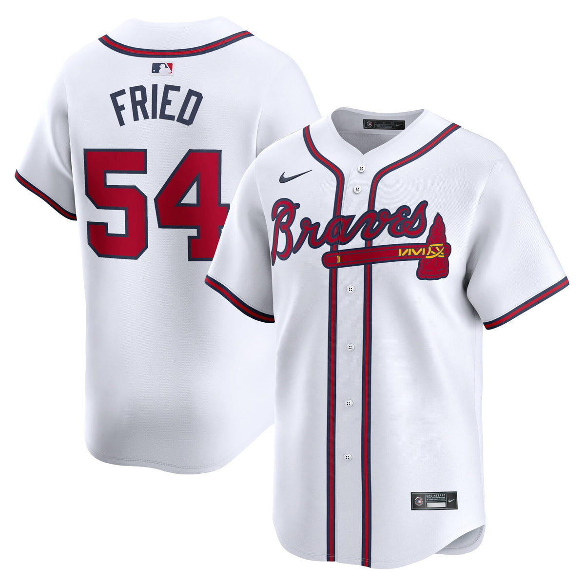 Max Fried Atlanta Braves white Limited jersey
