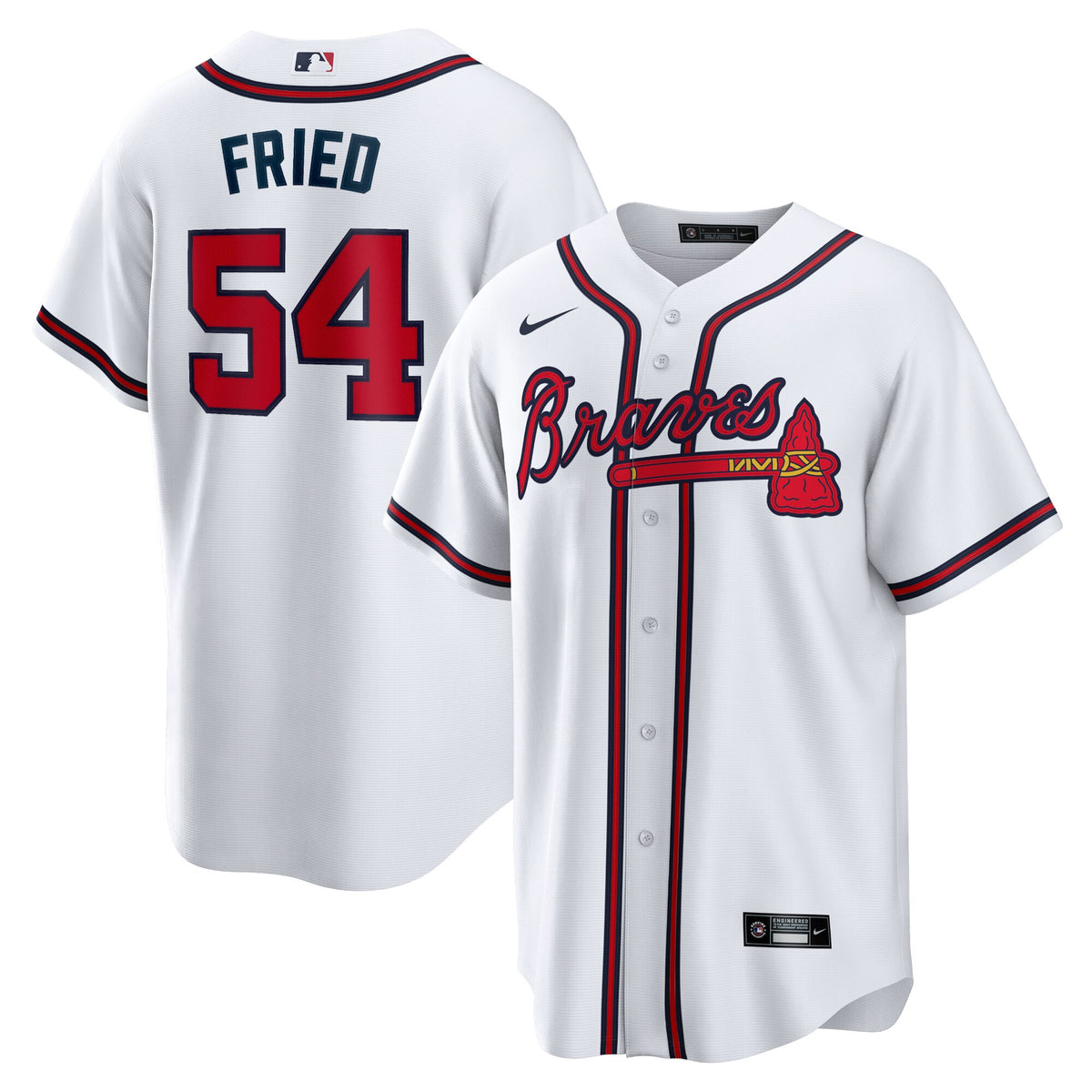Max Fried Atlanta Braves white Home jersey