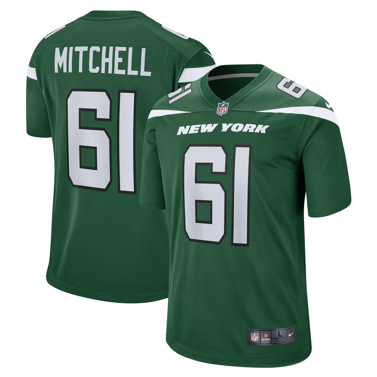 Max Mitchell New York Jets green Game jersey