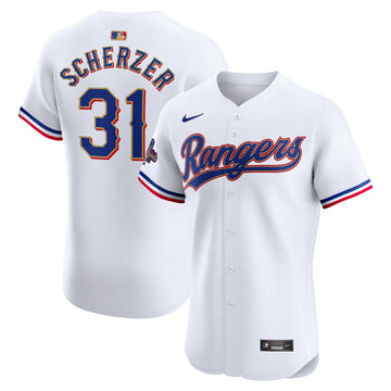 Max Scherzer Texas Rangers gold Elite jersey