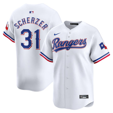 Max Scherzer Texas Rangers white Limited jersey