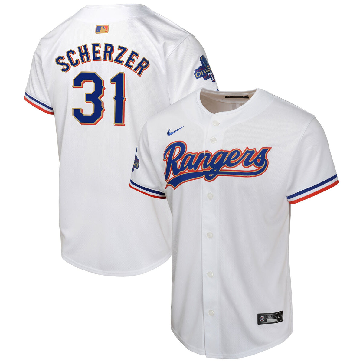 Max Scherzer Texas Rangers gold Limited jersey