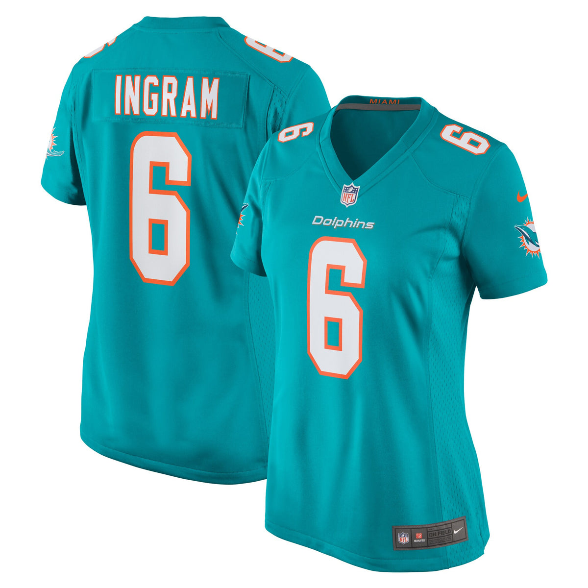 Melvin Ingram Miami Dolphins aqua Game jersey