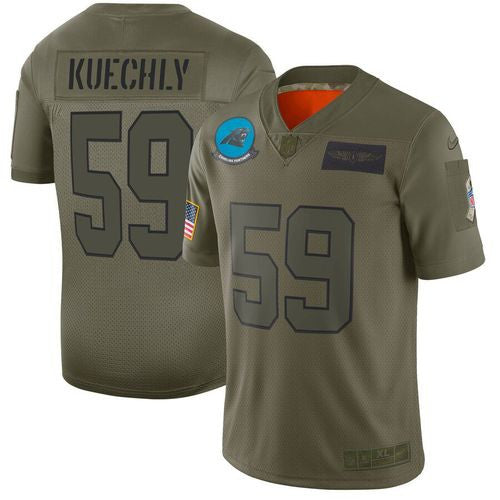 Men Carolina Panthers green Salute To Service jersey