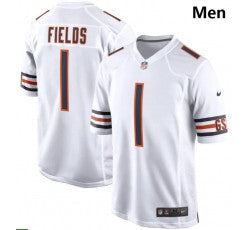 Men Justin Fields Chicago Bears white Game jersey