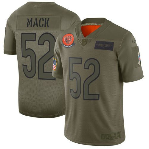 Men Chicago Bears green Salute To Service jersey