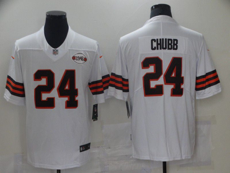 Men Cleveland Browns white Vapor jersey