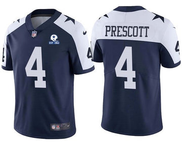 Men Dak Prescott Dallas Cowboys navy Vapor jersey