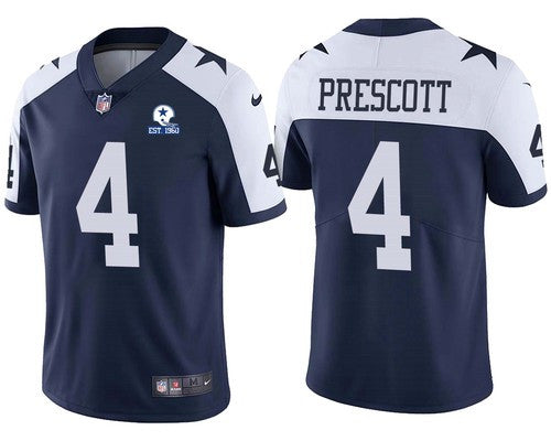 Men Dak Prescott Dallas Cowboys navy Vapor jersey