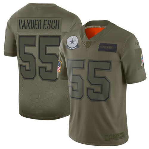 Men Dallas Cowboys green Salute To Service jersey