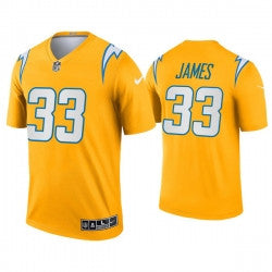 Men Los Angeles Chargers gold Inverted Legend jersey