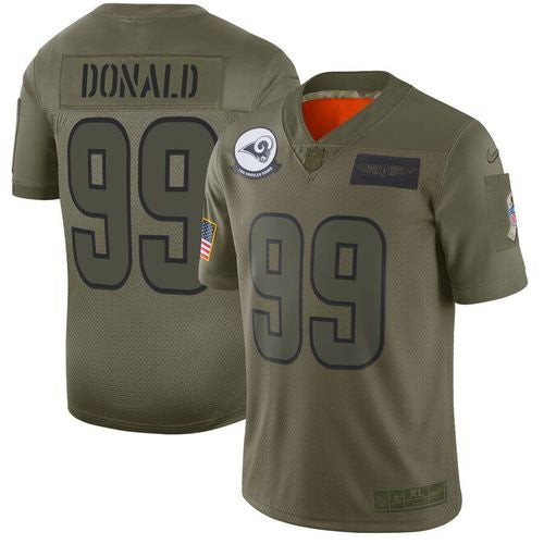 Men Los Angeles Rams green Salute To Service jersey