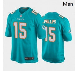 Men Jaelan Phillips Miami Dolphins aqua jersey