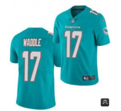 Men Jaylen Waddle Miami Dolphins aqua Vapor jersey