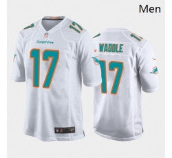 Men Jaylen Waddle Miami Dolphins aqua jersey