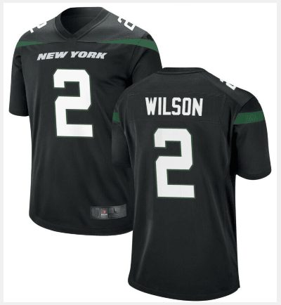 Men Zach Wilson New York Jets black Game jersey