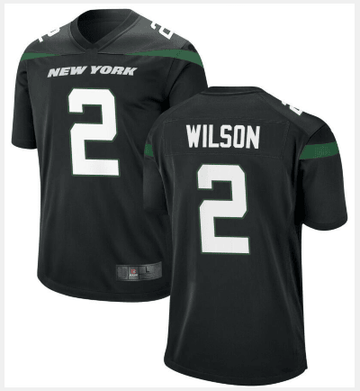 Men Zach Wilson New York Jets black Game jersey