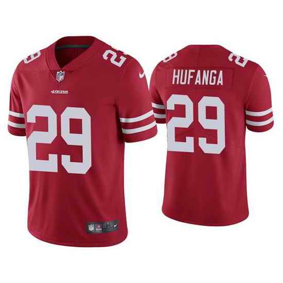 Men Talanoa Hufanga San Francisco 49ers red Vapor jersey