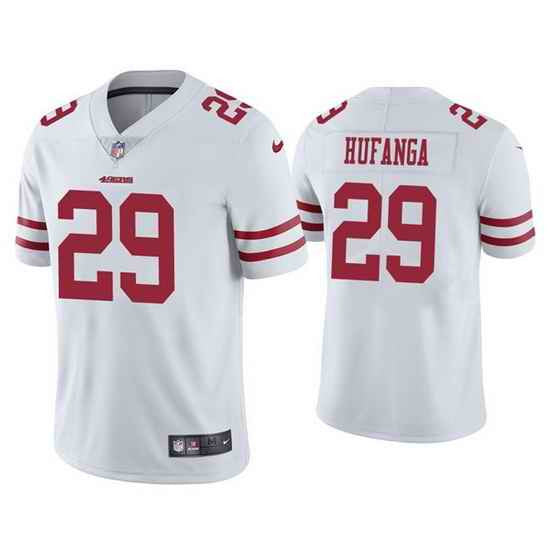 Men Talanoa Hufanga San Francisco 49ers white Vapor jersey