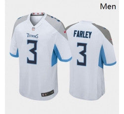 Men Caleb Farley Tennessee Titans white jersey