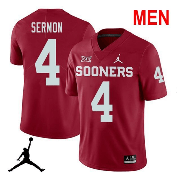 Trey Sermon Oklahoma Sooners red jersey
