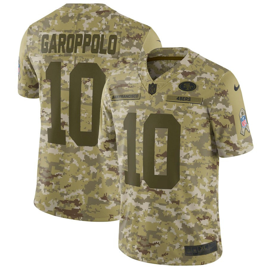 Jimmy Garoppolo San Francisco 49ers camo Salute To Service jersey