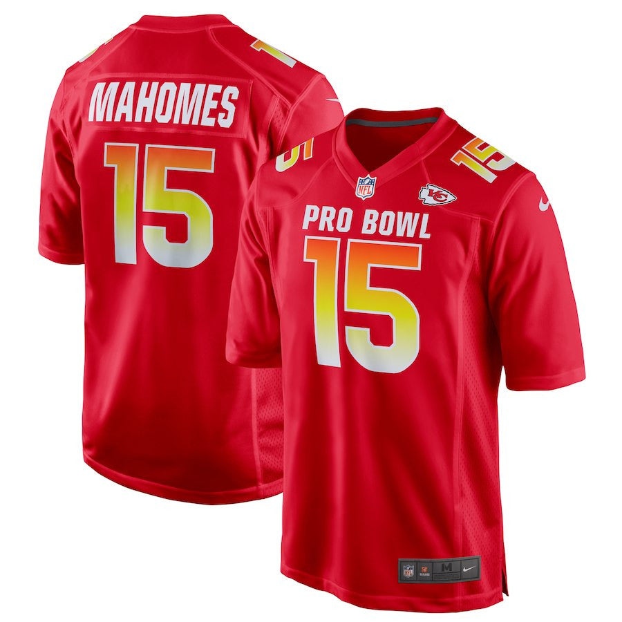 AFC Patrick Mahomes Kansas City Chiefs red Game jersey