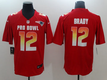 AFC Tom Brady New England Patriots red Game jersey
