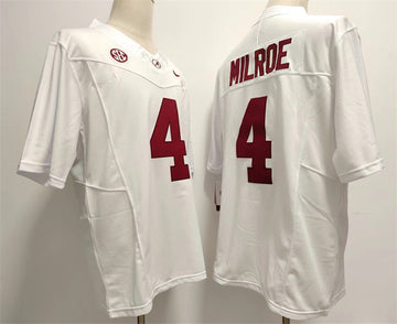 Jalen Milroe Alabama Crimson Tide white jersey