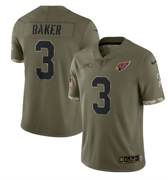 Budda Baker Arizona Cardinals olive Salute To Service jersey