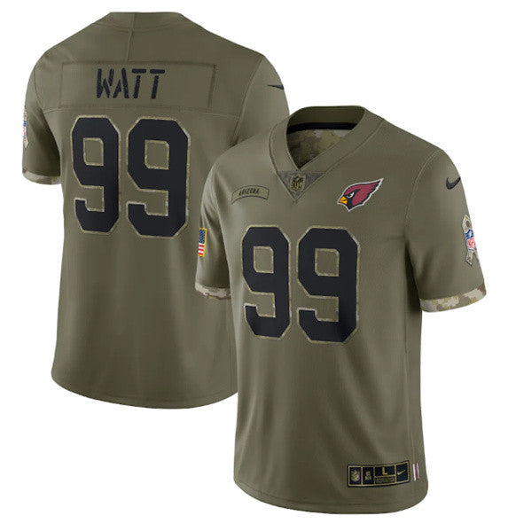 J.J. Watt Arizona Cardinals olive Salute To Service jersey