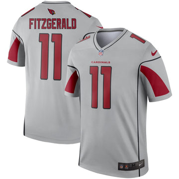 Larry Fitzgerald Arizona Cardinals silver Inverted Legend jersey