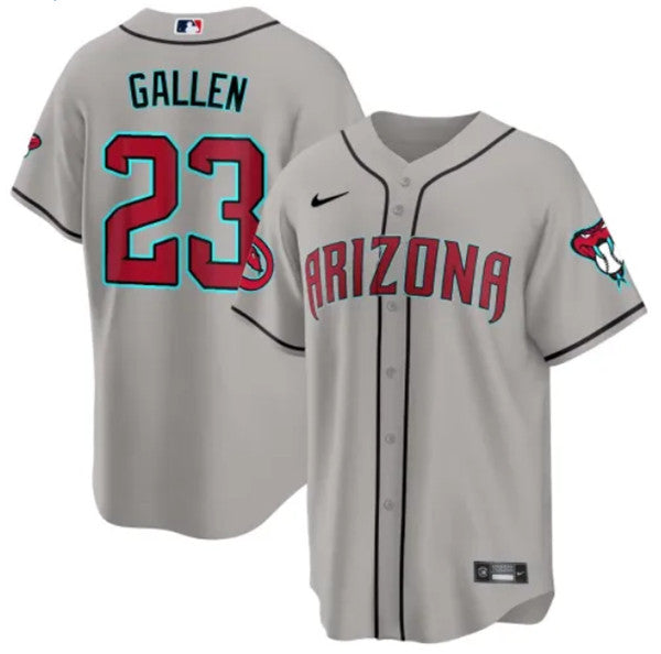 Zac Gallen Arizona Diamondbacks gray jersey