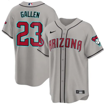 Zac Gallen Arizona Diamondbacks gray jersey