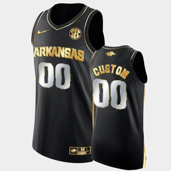 Custom Arkansas Razorbacks black jersey