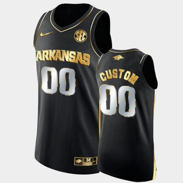 Custom Arkansas Razorbacks black jersey