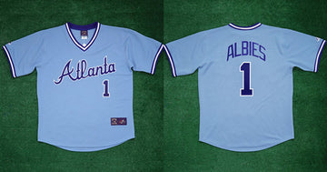 Ozzie Albies Atlanta Braves blue jersey