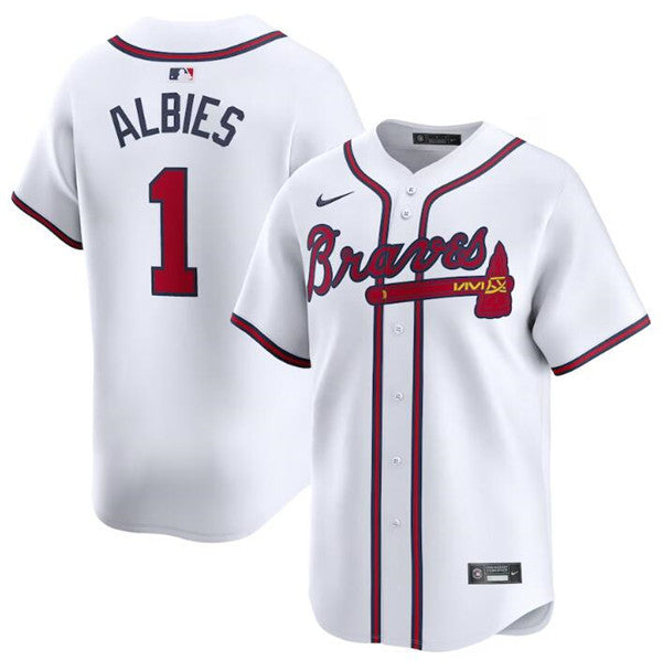Ozzie Albies Atlanta Braves white Limited jersey
