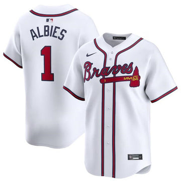Ozzie Albies Atlanta Braves white Limited jersey